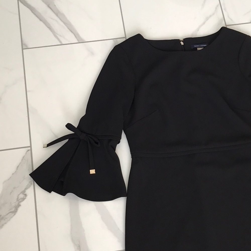 Tommy Hilfiger Black Bell Sleeve Dress - Picture 7 of 14